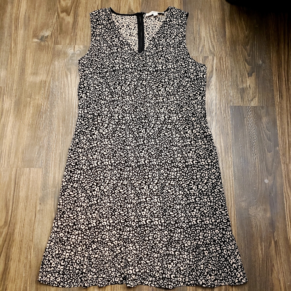 Loft Leopard Tulip Hem Dress
